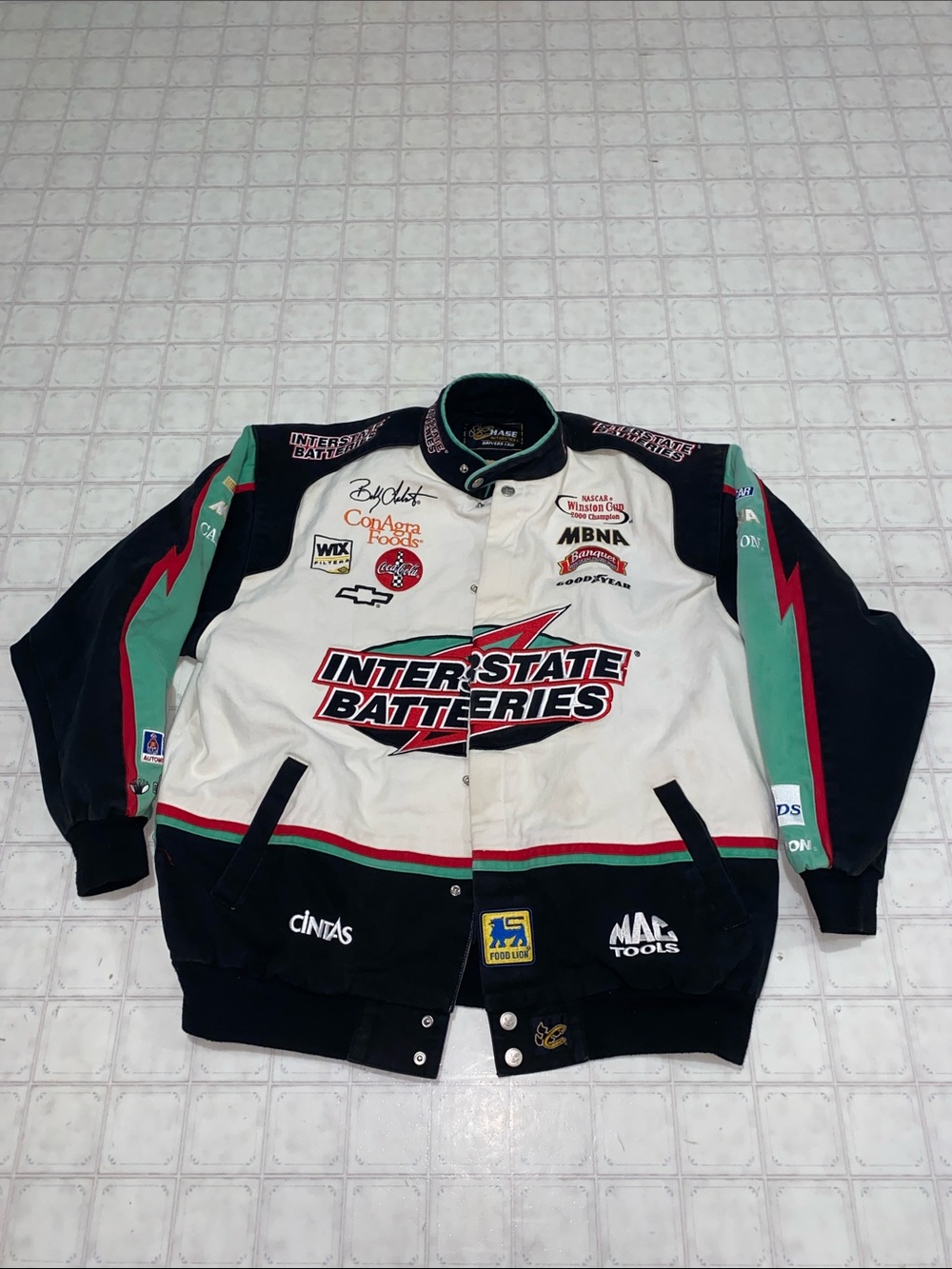 Vintage NASCAR Chase Authentics Interstate Batteries Racing Jacket